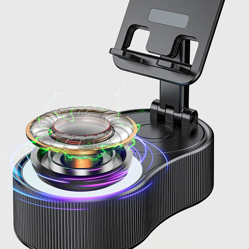 Brehn | 360° einstellbarer Handy-Ständer mit integriertem Bluetooth-Lautsprecher