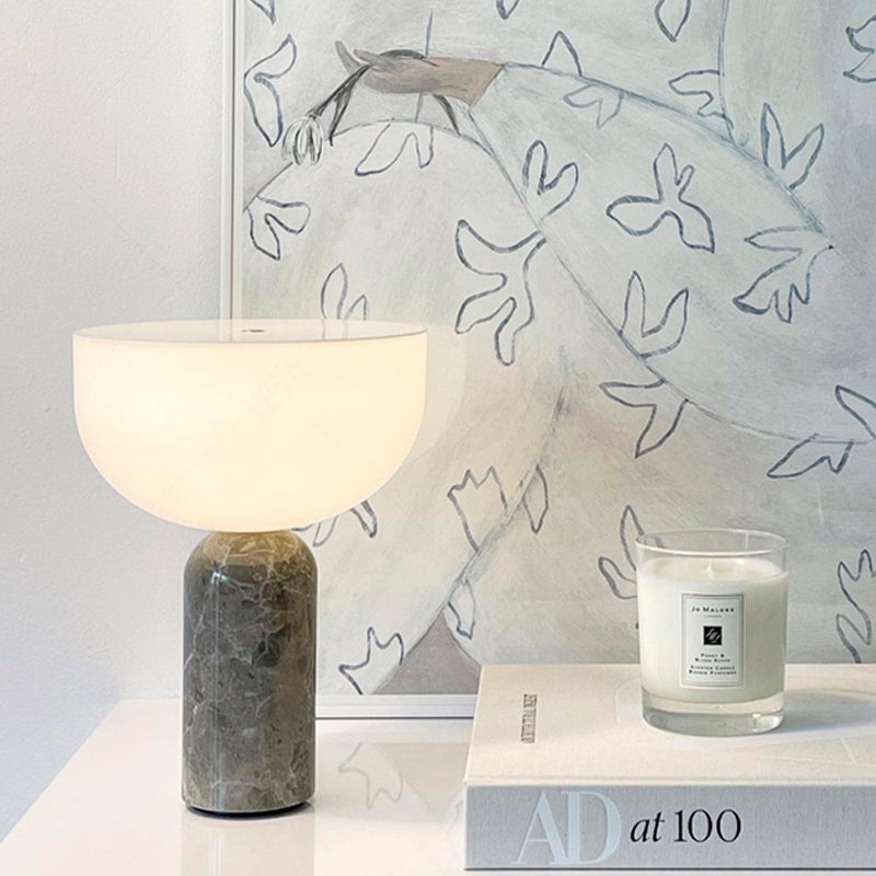 Brehn | MarbleLuxe Lampe - Luxuriöse Marmor Tischlampe mit goldenen Akzenten