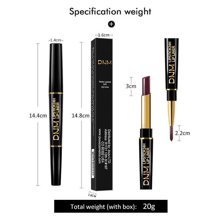 Brehn | 2-in-1 Dual-Lippenstift & Konturenstift | Matte Textur & Long-Lasting Finish | Hochpigmentiert & Wasserfest | 12 Farbvarianten für Präzisions-Makeup
