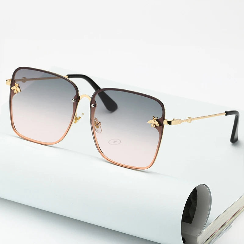 Charlotte Sonnenbrille | Übergroß & Rahmenlos | Brehn