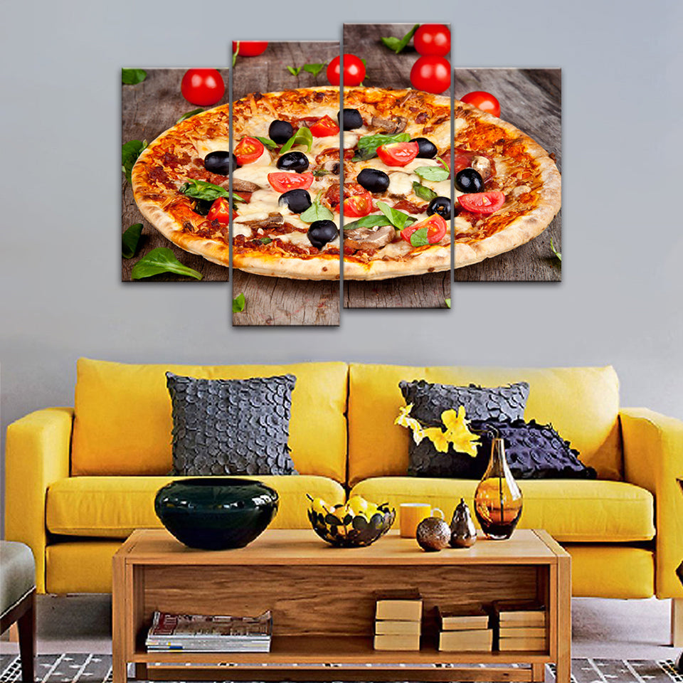 Gourmet-Pizza - Leinwand Wandkunst Malerei