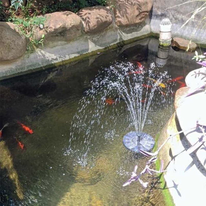 Brehn | Solarbetriebenen Vogelbrunnen mit Lichtern