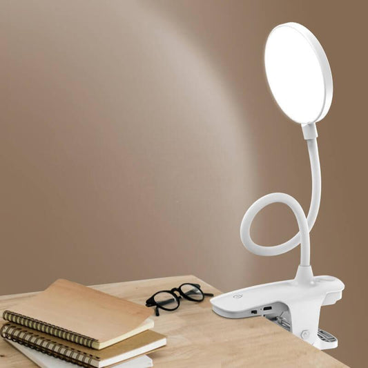 Brehn | Einfache LED Clip-Schreibtischlampe wiederaufladbar Augenschutz Nachtlicht