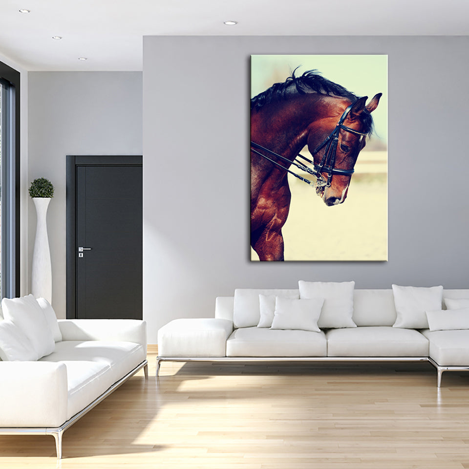 Anmutiges Halfterpferd - Leinwand Wandkunst Gemälde