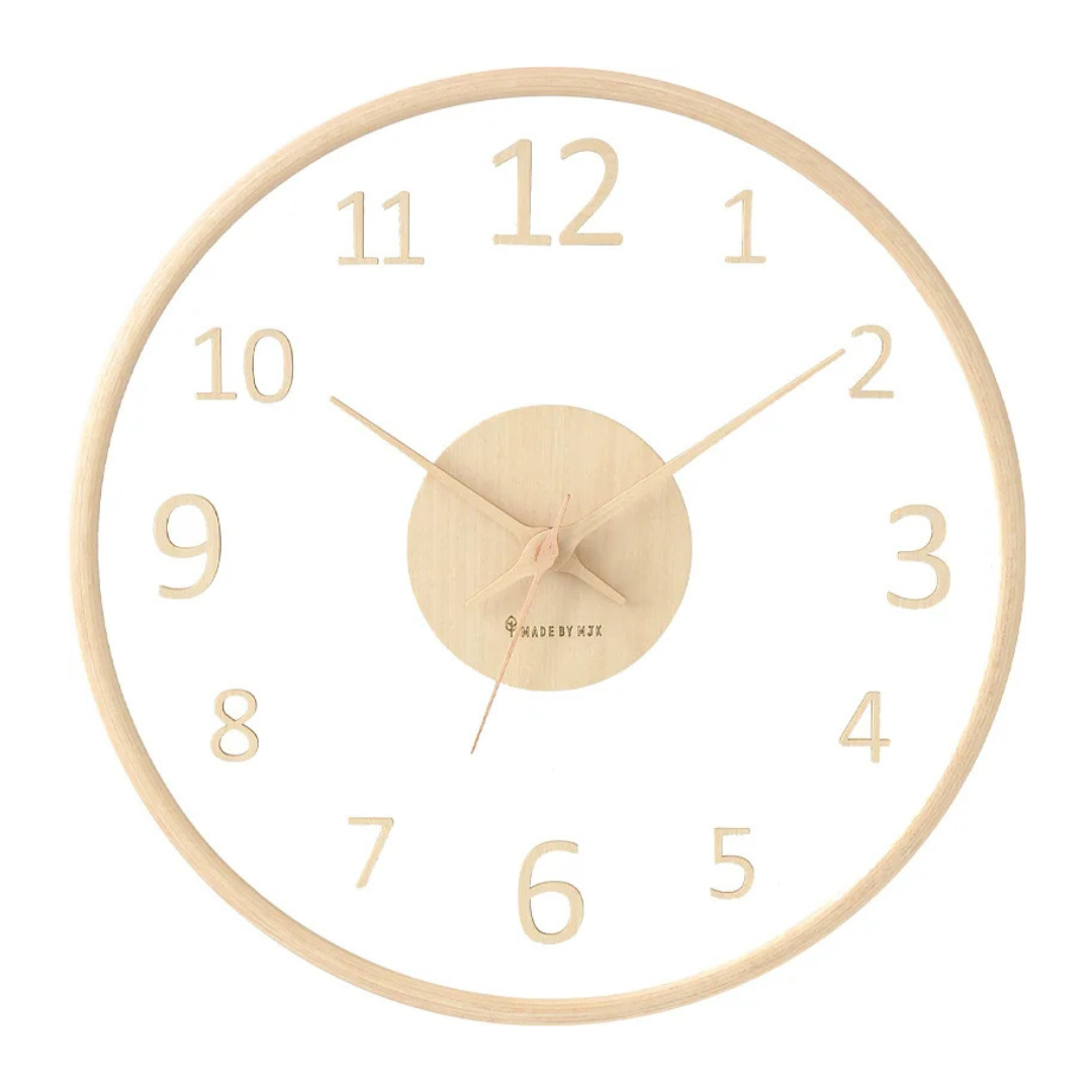 Brehn | Stilvolle Holzwanduhr aus Glas