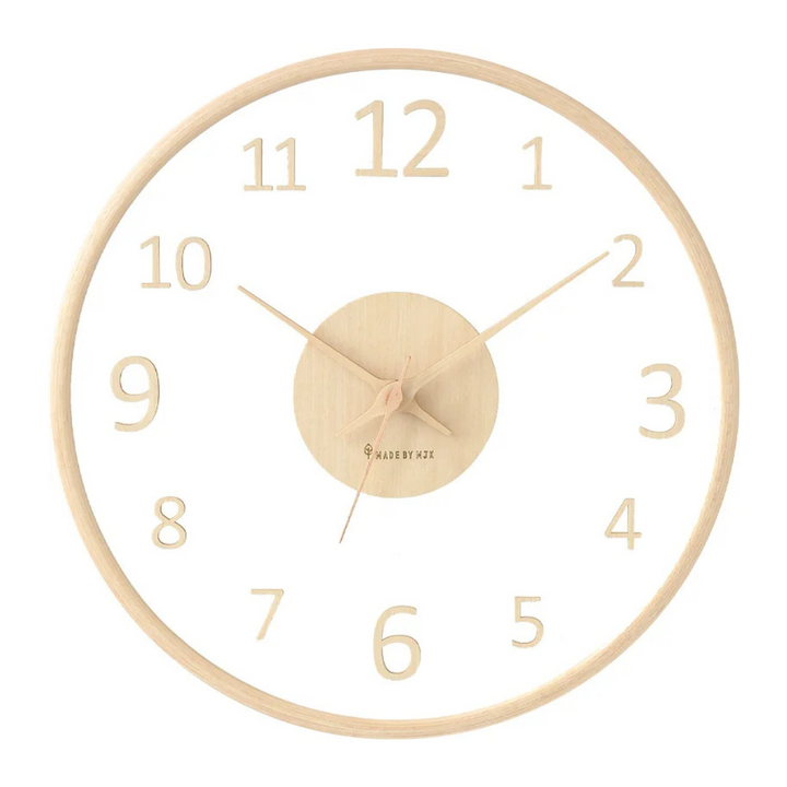 Brehn | Stilvolle Holzwanduhr aus Glas