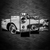 5-teilige weiße Vintage-Klassik-Auto - Leinwand-Wandkunst Gemälde