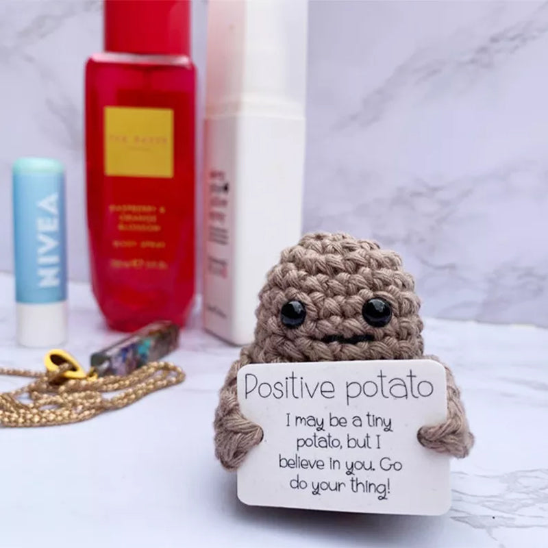 Lustiges Geschenk - Gestrickte positive Kartoffel | Brehn