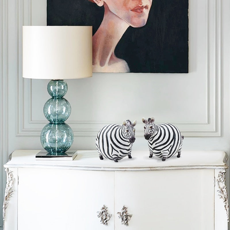 Moderne süße Zebra Harzfiguren | Brehn