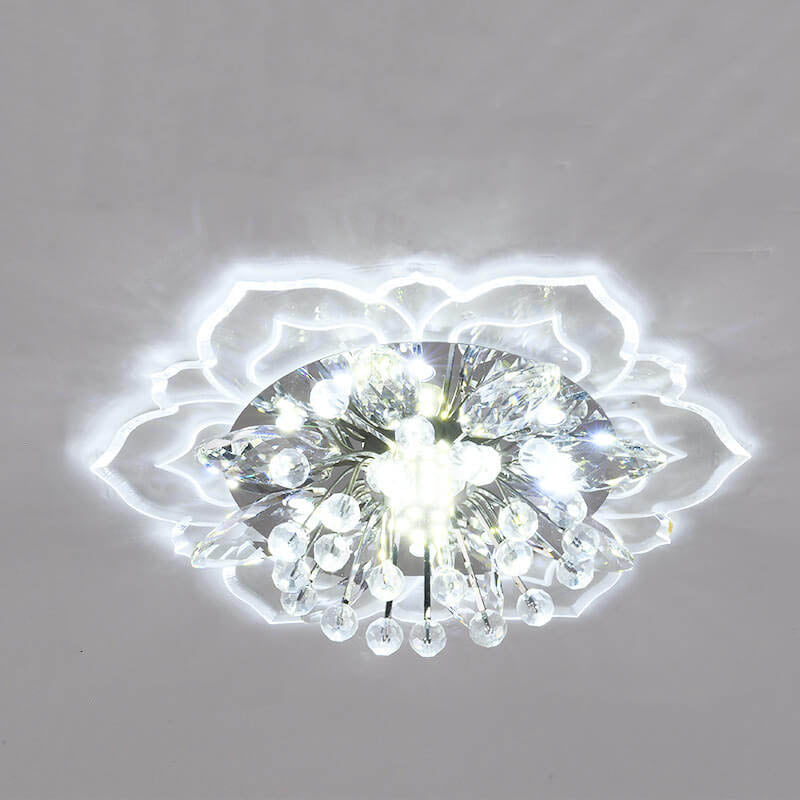 Brehn GlowPetal | LED Kristall Deckenleuchte | Blütenform, RGB Farbwechsel & energieeffizient