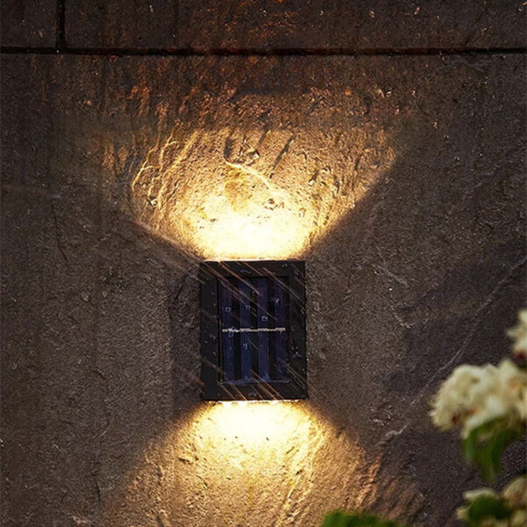 Solarbetriebene LED-Außenwandleuchte für Energieeffizienz