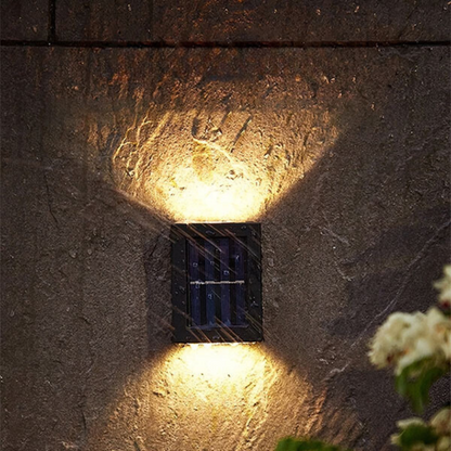 Solarbetriebene LED-Außenwandleuchte für Energieeffizienz