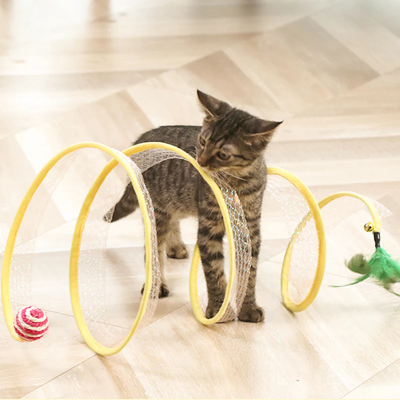 Spirale Pounce | Dynamischer Katzen-Spieltunnel | Brehn