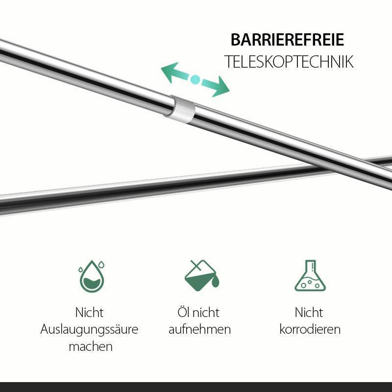 Brehn | Teleskop Kleidung Rod aus Edelstahl
