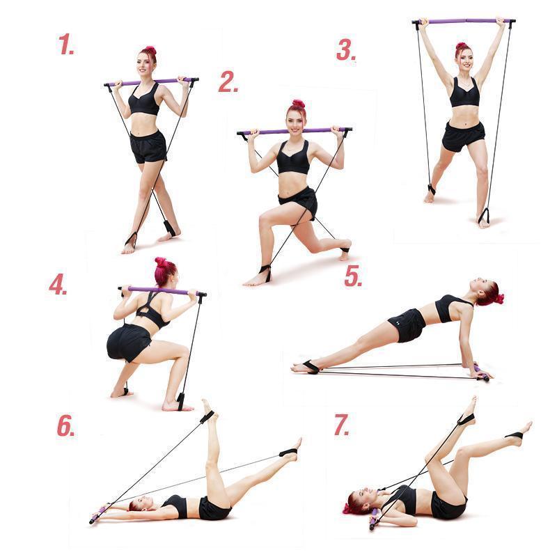 Tragbares Pilates-Bar-Set