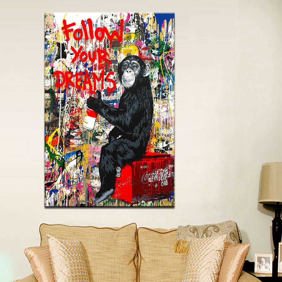 Folge Deinen Träumen - Leinwand Wandkunst Gemälde