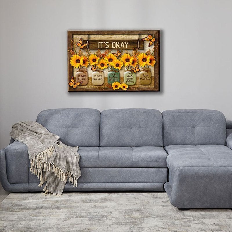 Brehn | Schmetterlings-Sonnenblumen-Wandkunst