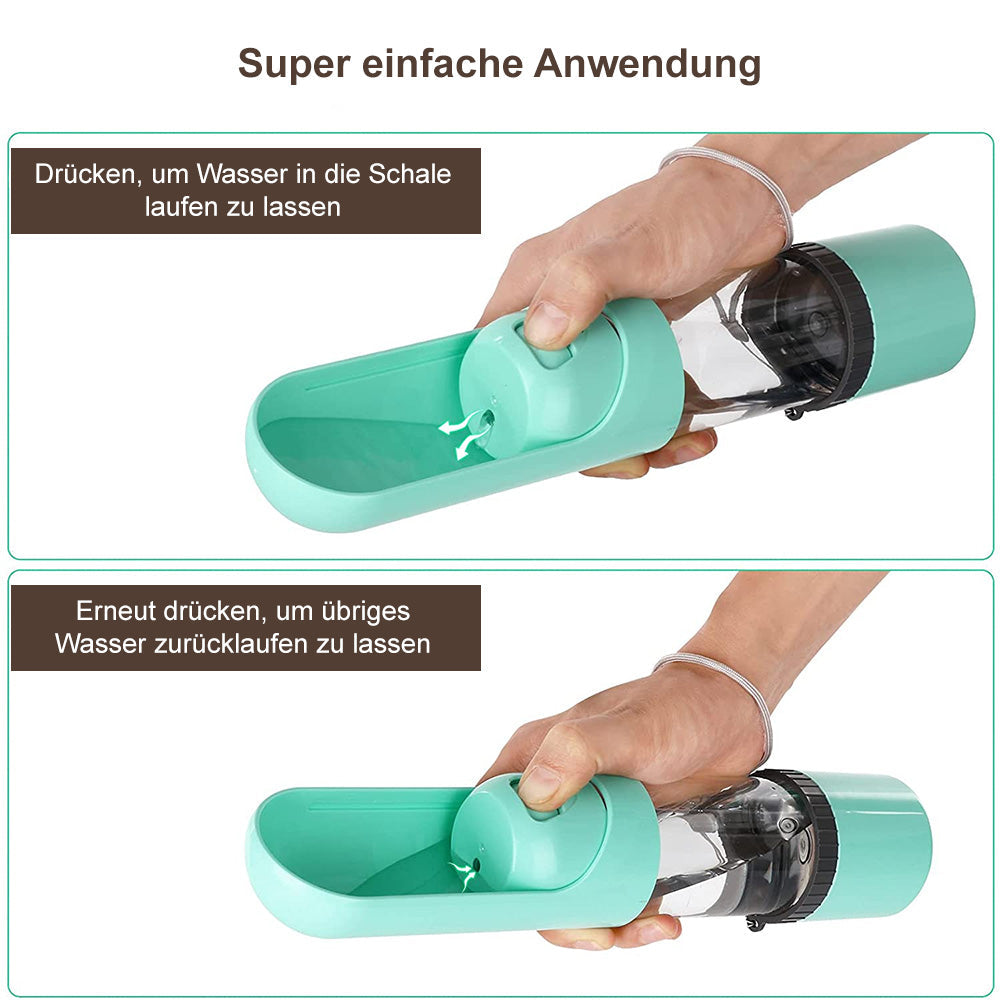 Brehn | 2-in-1 Futter- und Wasserflasche für unterwegs - PawBuddy