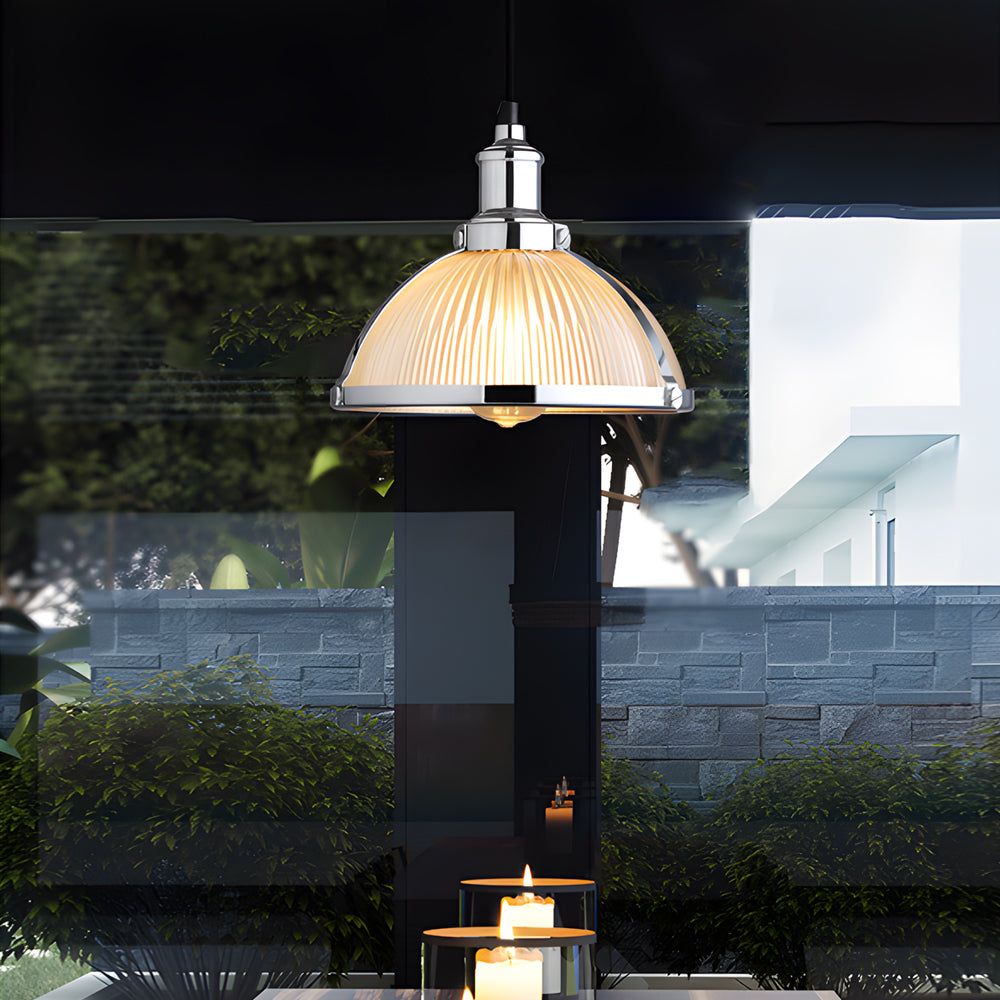 Brehn | GlimmerLux Kronleuchter - Retro gestreifter Luxus-Kronleuchter