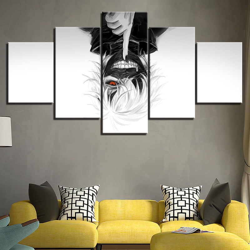5 Stück Tokyo Ghoul Anime- Canvas Wandkunst Gemälde
