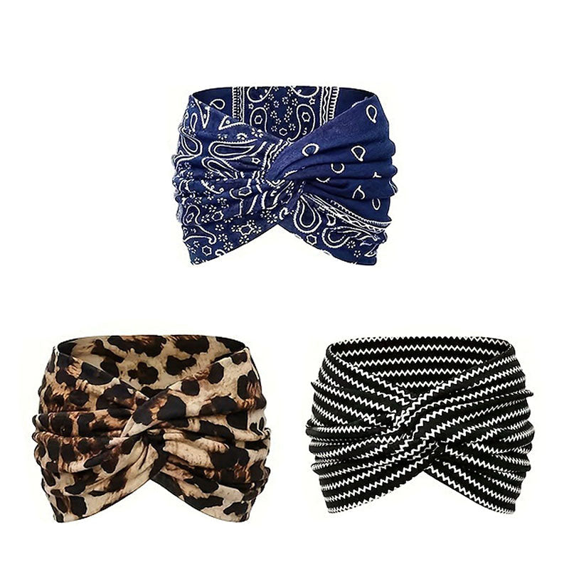 Brehn | Vintage-Stil Breites Batik-Haarband
