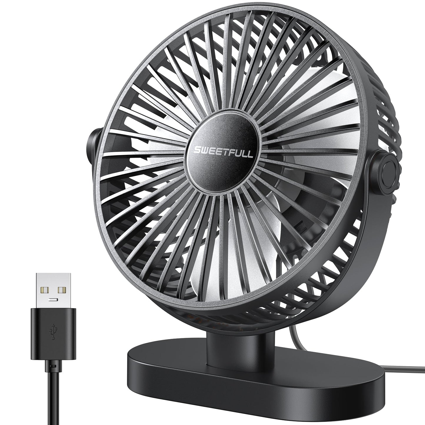 6,5 Zoll USB Kleiner Tischventilator für Zuhause Büro Auto Outdoor Reisen | Brehn