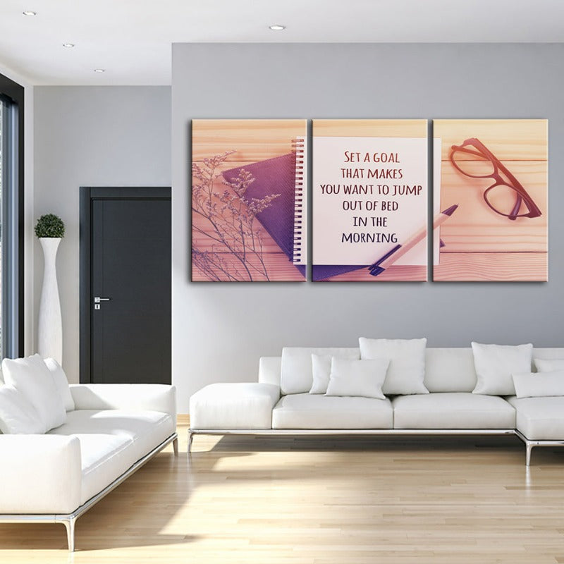 Inspirierende Kunst-Canvas Wandkunst Gemälde 3 Stück