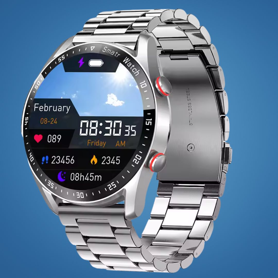 FitTrack | Nicht-invasive Fitness-Smartwatch - Verfolgt körperliche Aktivität - Herzfrequenz - Schlaf - Training - GPS-Benachrichtigungen - Wasserfest Brehn