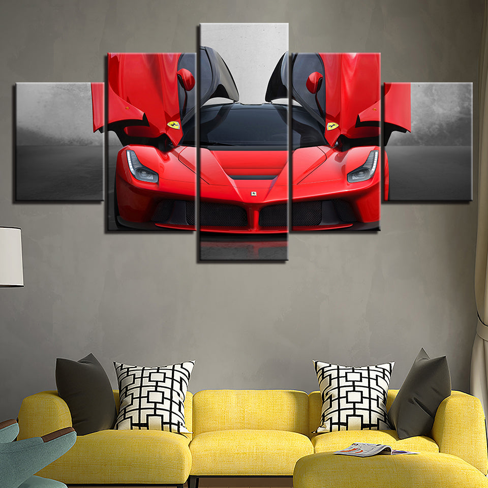 Luxus Ferrari Auto - Leinwand Wandkunst Malerei