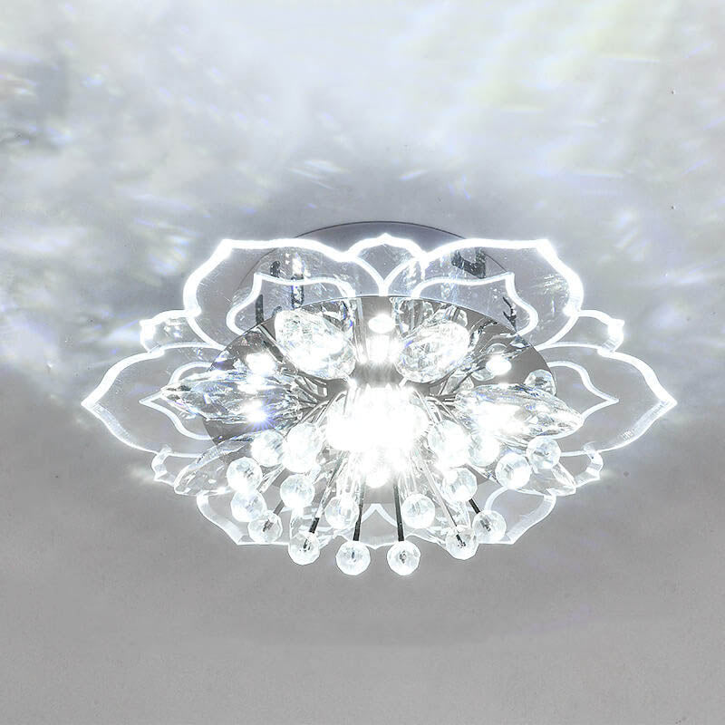 Brehn GlowPetal | LED Kristall Deckenleuchte | Blütenform, RGB Farbwechsel & energieeffizient