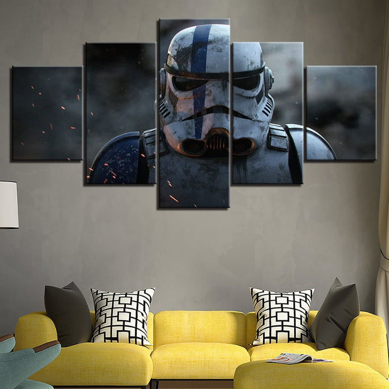 Stormtrooper Star Wars – 5-teiliges Leinwandbild – Hochauflösender Druck