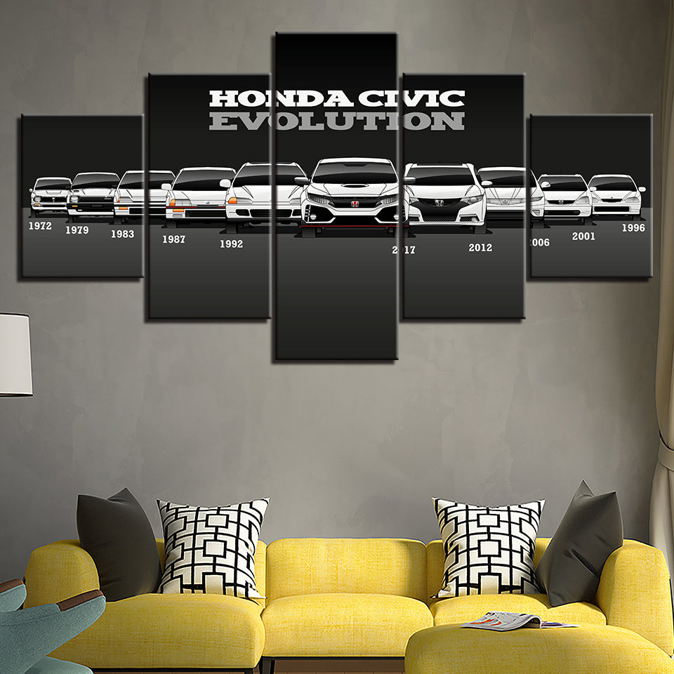 Honda Civic Evolution - Leinwand Wandkunst Gemälde