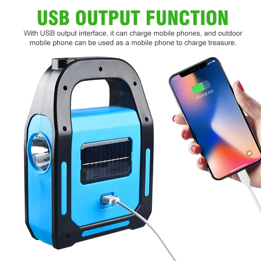 Brehn | Wiederaufladbare USB Campinglampe mit Powerbank – SolarGlow
