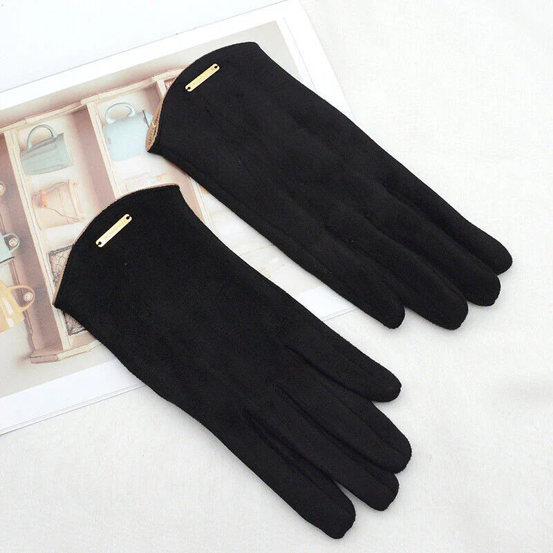 Klassische Wildleder Damen Handschuhe - SuaveTouch