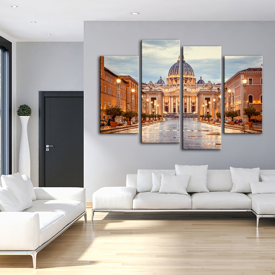 Fresh Palace 4 Stück - Leinwand Wandkunst Gemälde