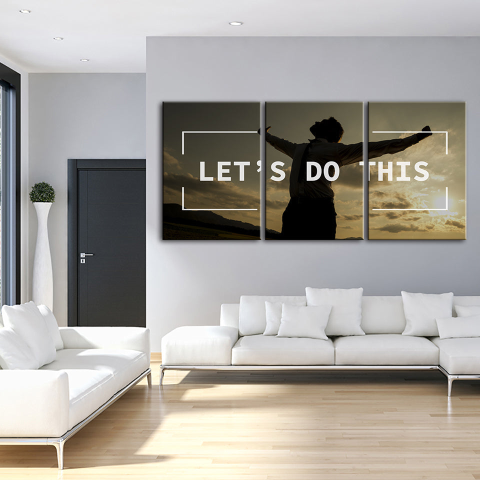Lass es uns tun 3 Teile - Leinwand Wandkunst Gemälde
