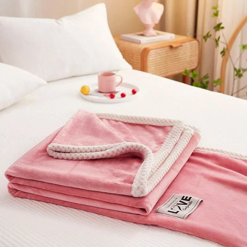 Brehn | Pink Flanellfleece-Decke - BlushCozy