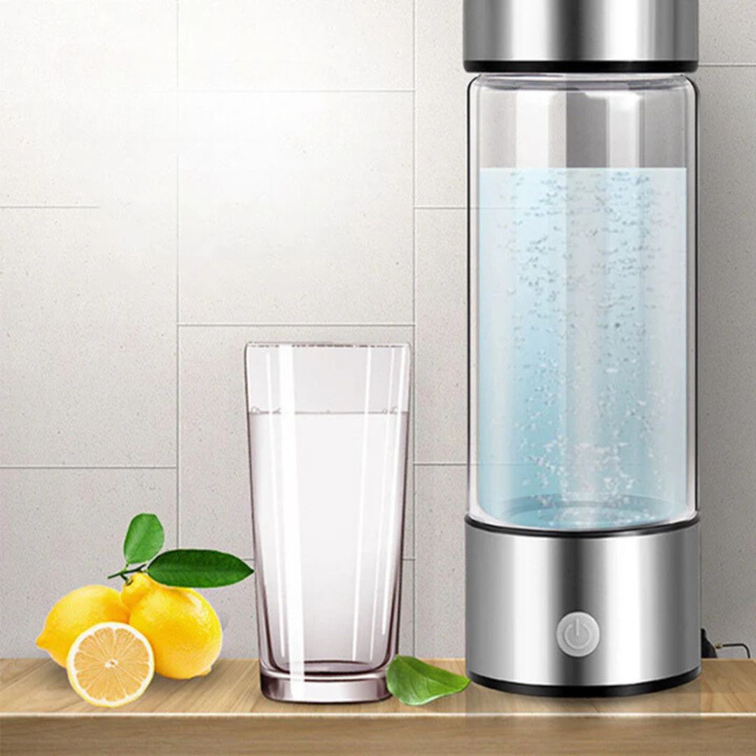 Brehn | Wiederaufladbare alkalische Wasserflasche - Mit Wasser angereichertes Wasserstoff