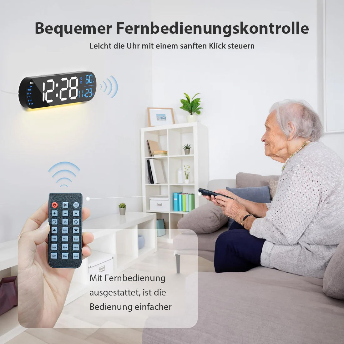 Saker Multifunktionsuhr mit LED-Anzeige | Brehn
