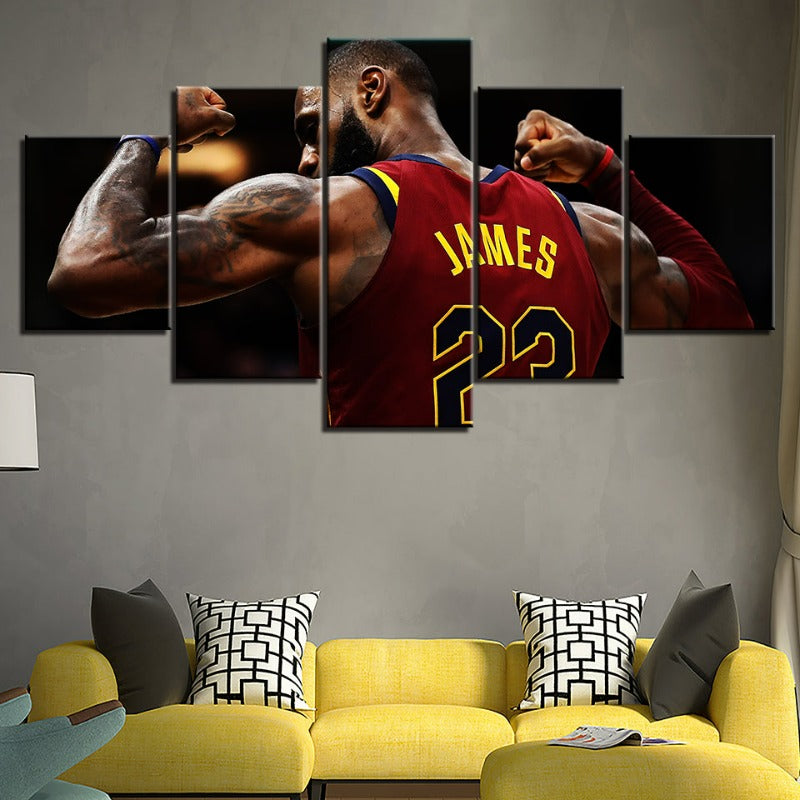 22 James - 5-teiliges Leinwand Wandbild | Brehn