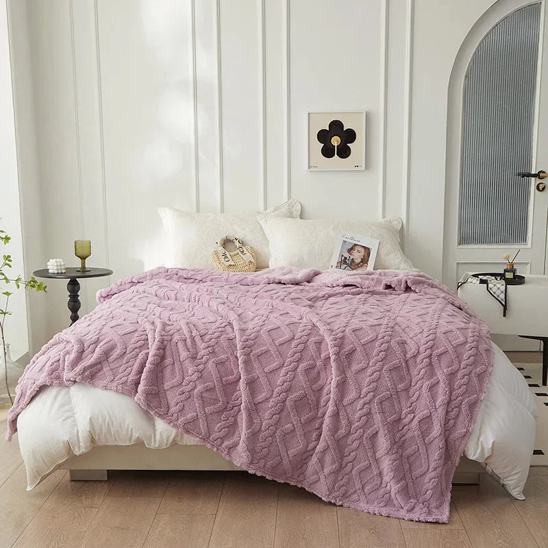 Brehn | Wendbare Dicke Lammwoll-Decke - CozyLuxe