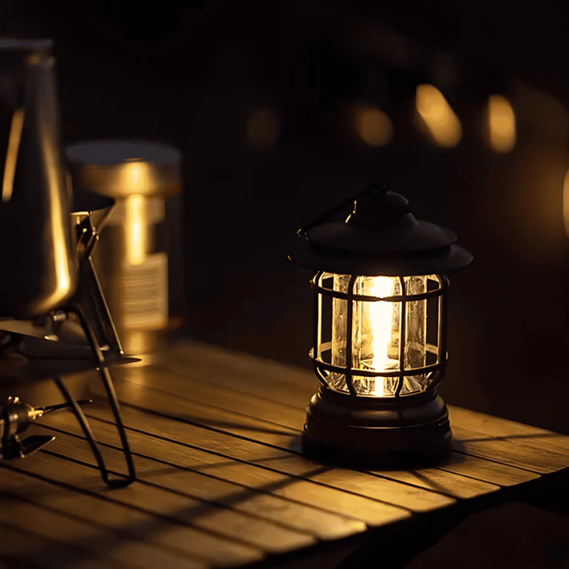 Retro-Style Smart Tragbare Lampe für Innen- & Außenbereich Charm
