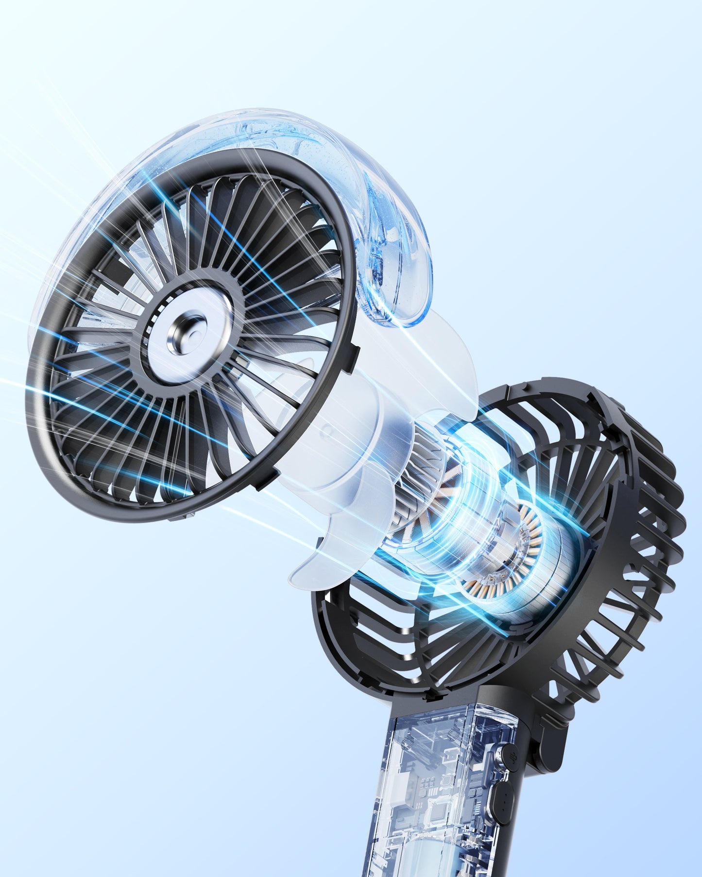Tragbarer Nebelventilator - 180° faltbar | Brehn