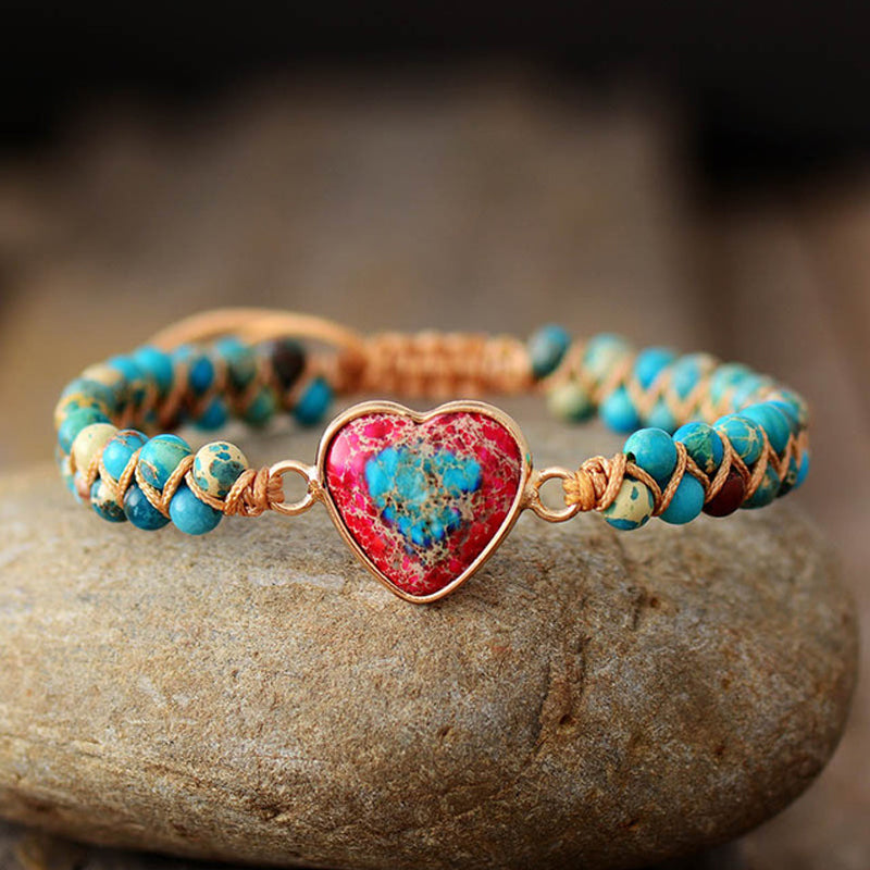 Brehn | Leidenschaftliches Herz-Jaspis-Armband