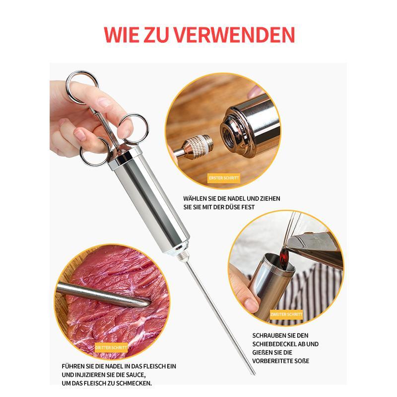 304 Gewürzspritze aus Edelstahl zu marinieren Fleisch in der Küche | Brehn