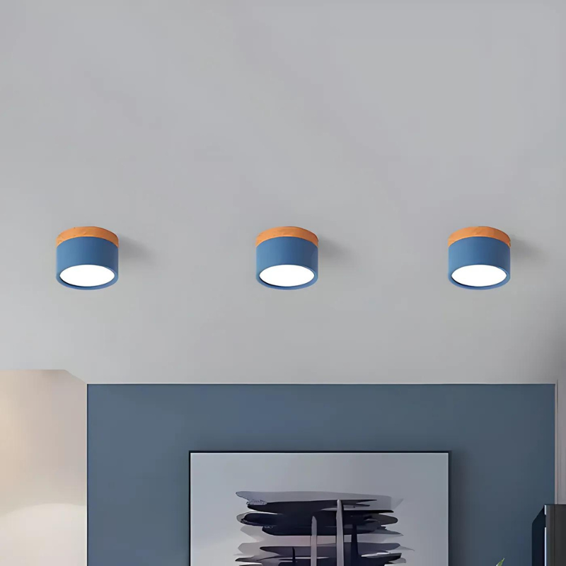 Zylindrische LED-Deckenleuchte für stilvolle Flure