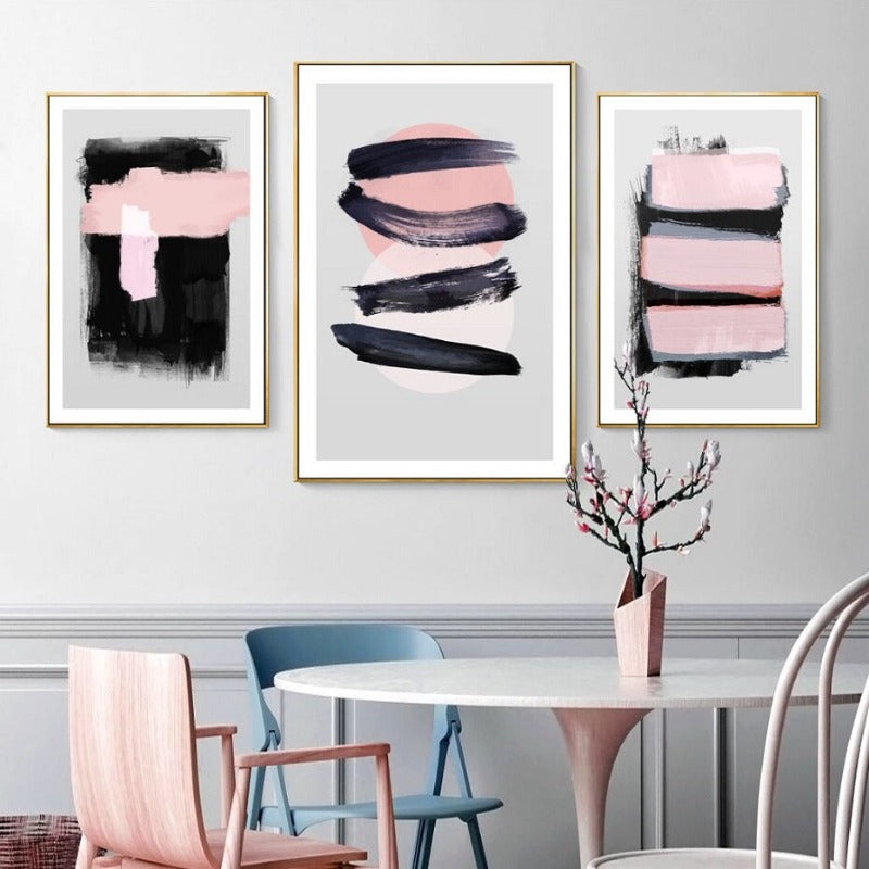 Rosa Aquarelltinte - Leinwand Wandkunst Gemälde