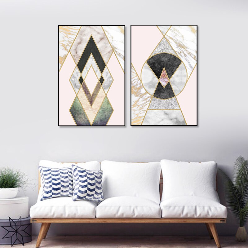 POP Pink Marble - Leinwand Wandkunst Gemälde