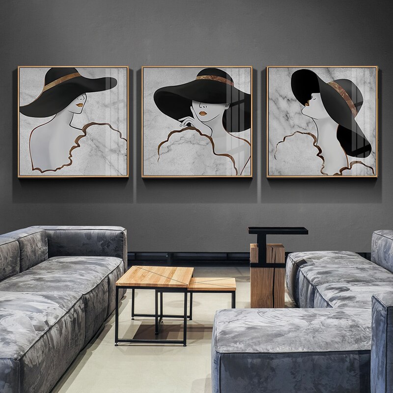 Fashionista - Leinwand Wandkunst Malerei