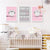Baby Pink Eule - Leinwand Wandkunst Gemälde
